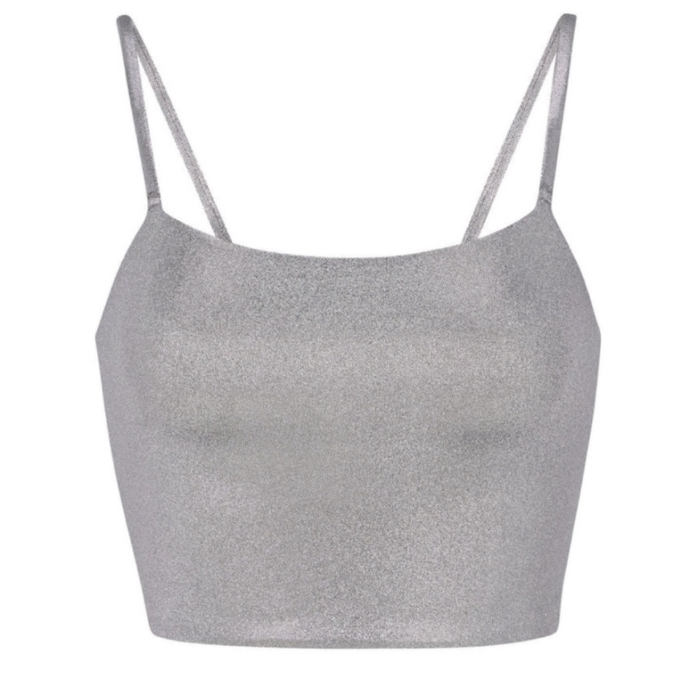SKIMS ✨ Limited Edition Silver Strappy Back Top XS